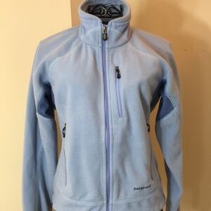 Patagonia Light Blue Full Zipper Fleece Jacket